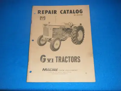 Minneapolis Moline G VI Tractors Parts Catalog shipping available at your cost any questions please...