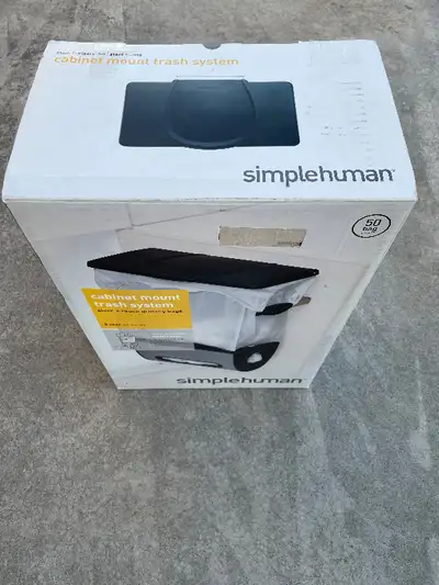 Simplehuman - Cabinet Mount Trash System Never used; still in box 18.4 inches high x 13.3 inches wid...