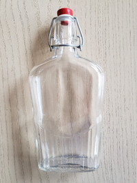 Glass Syrup Bottle with Swing Lid