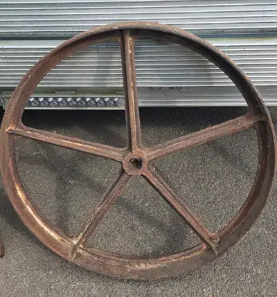 Large Antique Iron wheel, View more