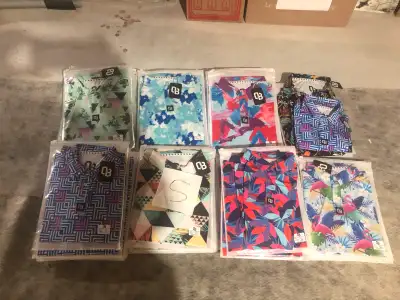 Men’s Golf Shirts - SMALL ONLY **New** Chest measurement is 38 inches Pickering - Finch and Fairport