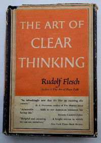 Book - The Art of Clear Thinking - Rudolf Flesch - first edition