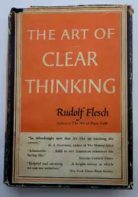 Book - The Art of Clear Thinking - Rudolf Flesch - first edition