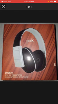 Polk audio buckle headphone BNIB