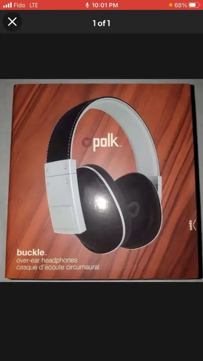 Polk audio buckle headphone BNIB, View more