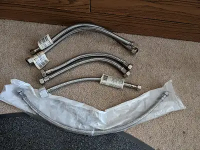 16" & 20" Facet and 12" Toilet Water Supply Connectors, New, View more