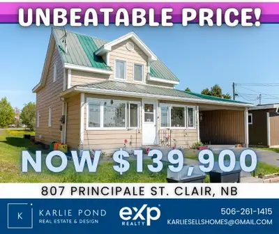 Charming 3-Bedroom home with water views of the Saint John River. Nicely updated offering comfort, c...
