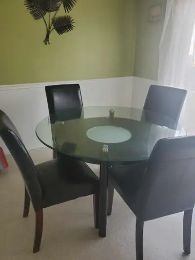 Glass Dining Table with 4 chairs, View more