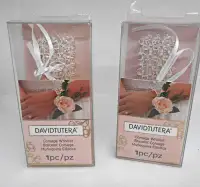 NOS Two Corsage Bracelets - Clear Faceted Beads David Tutera™