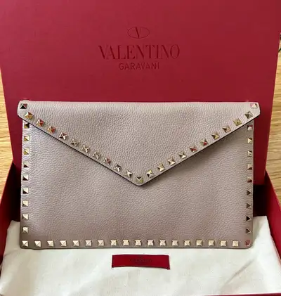 Brand new Valentino Rockstud Calfskin Pouch, View more