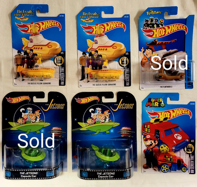 HOT WHEELS Beatles Jetsons Super Mario 2013 2015 New in Arts & Collectibles in Markham / York Region
