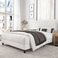 New Full/Double Bed Frame Headboard Diamond Button Tufted 