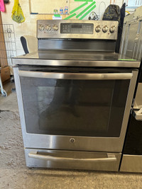  GE profile stainless steel glass blacktop stove