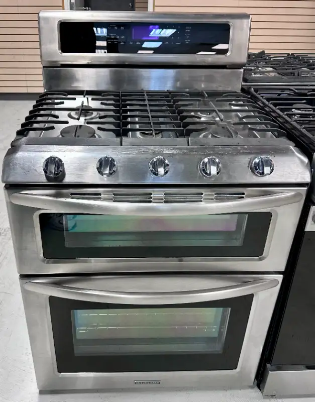 KitchenAid Dual Fuel Double Oven Stove (Gas Range/Electric Oven) in Stoves, Ovens & Ranges in Barrie - Image 2