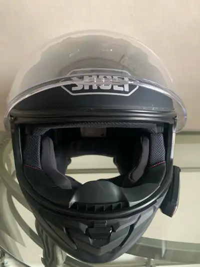Shoei large helmet in excellent condition only used a few times comes with Sena 50R communicator ins...