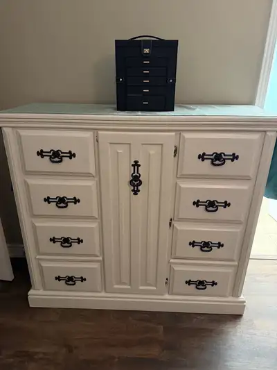 Solid wood dressers - repainted light cream, View more