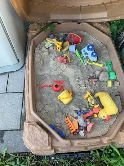 sandbox and sand for free toys not included