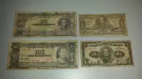 4 Bolivia Banknotes