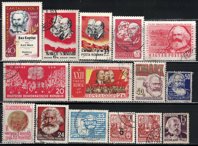 Karl Marx, 15 Different Stamps, View more
