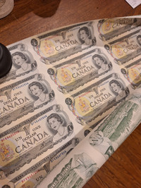 Sheet of uncut $1 bills mint condition