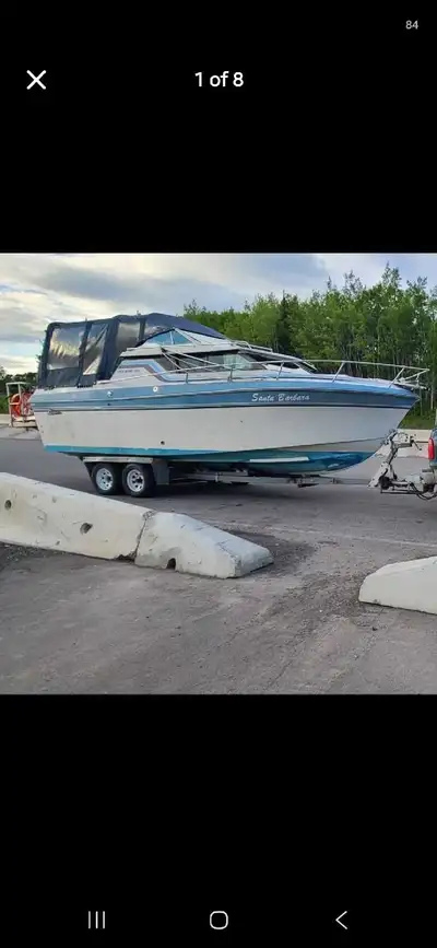 1985 Cabin Cruizer Bayliner 25 Ft - comes with a 350 merc engine - brand new 15 horse Xtra long leg...