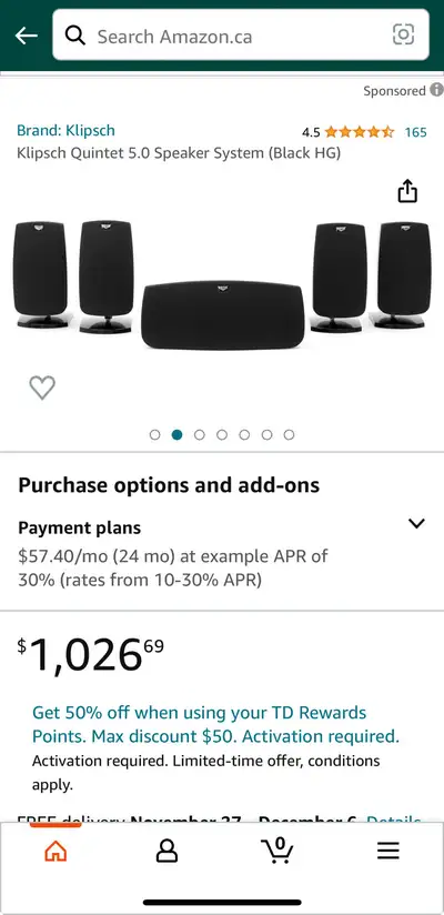 Brand New Klipsch Quintet 5.0 Speakers, View more