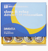 DAVIDsTEA sleep & relax 12 tea sampler set
