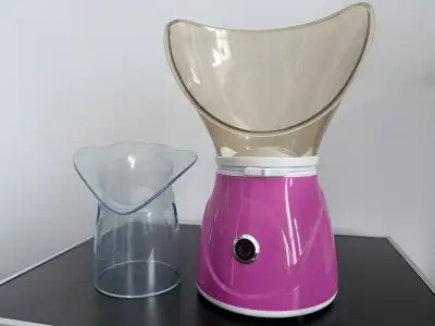 A pink facial steamer and humidifier is up for grabs. It comes with two different nozzles for varied...
