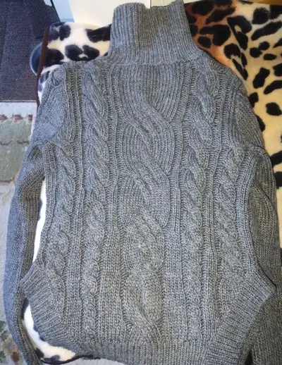 Grey wool blend sweater - size S/M, View more