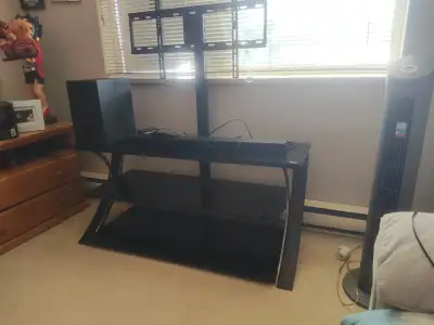 TV stand and sound bar system, View more