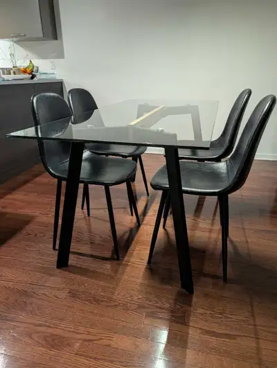 table de salle à manger non extensible en verre , View more