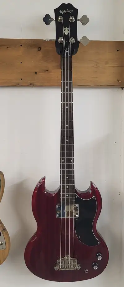 Epiphone EB-0 SG bass guitar upgraded pickup, View more