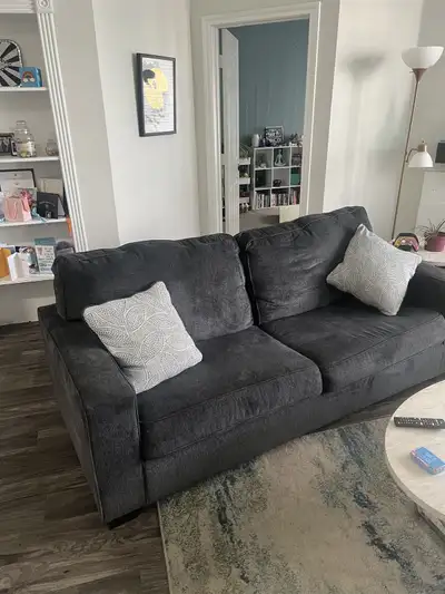 This modern, designer EQ3 sofa bed offers both style and functionality with its high-end pull-out fe...