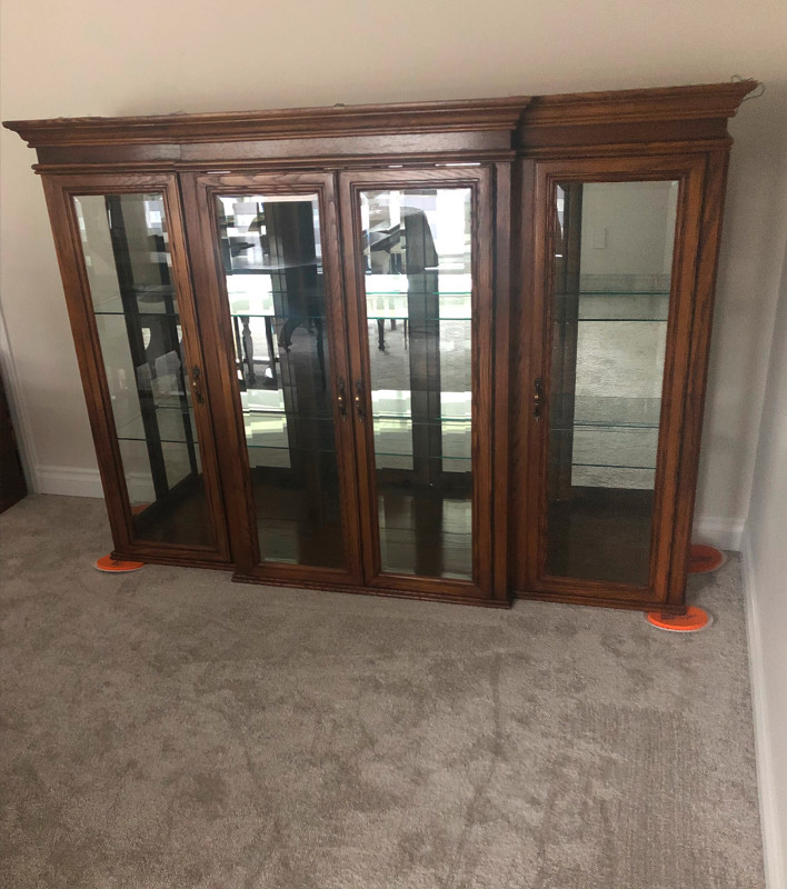 Solid Wood Curio, Hutch or Bookcase Display Hutches & Display