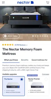 Nectar Memory Foam Mattress