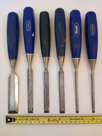 6 Blue Chip Marples Paring Woodworking Carpentry Chisels