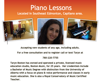 Piano Lessons in Capilano, S/E Edmonton, View more