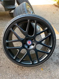 22 inch Authentic HRE P40 Wheels and Tires 5x120 BMW