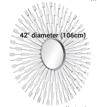 Sunburst/Starburst decor. Large. Metal, View more