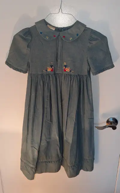 Laura Ashley Girl's Dress, Size 8, Denim Look, View more
