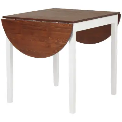 55" Wood Kitchen Table, Drop Leaf Tables for Small Spaces, Brown, View more