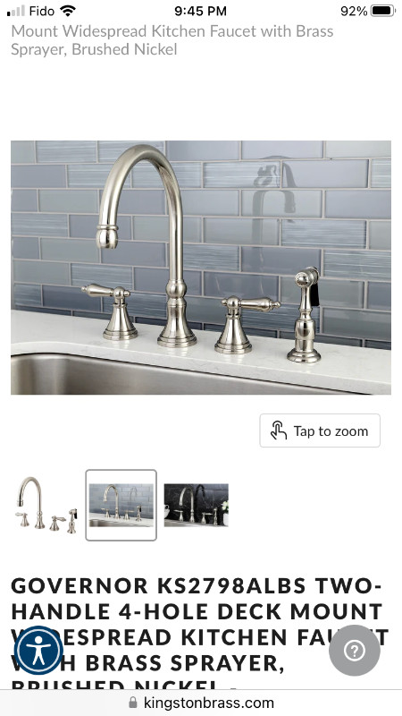 KINGSTON KITCHEN FAUCET in Plumbing, Sinks, Toilets & Showers in Dartmouth - Image 3