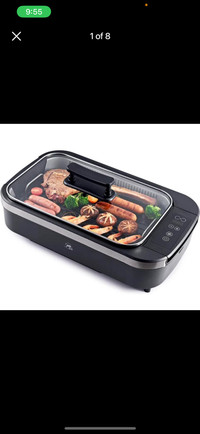 X&E Smokeless Indoor Grill, 1500W Non-Stick Removable Electric G