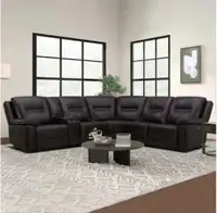 Brand New! 6-Piece Top Grain Leather Sectional 
