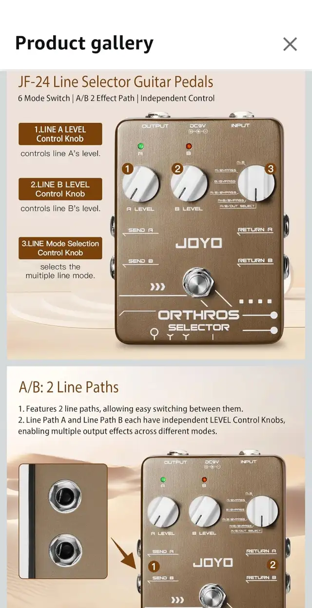 Line Selector Guitar Pedals 6 Mode Switch with AB 2 Effect Loops in Amps & Pedals in City of Toronto - Image 3