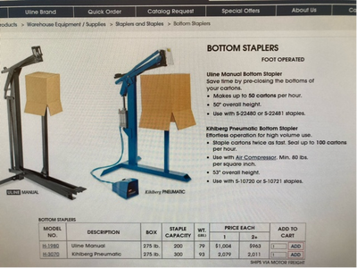 Bottom Box Stapler - foot operated industrial, View more