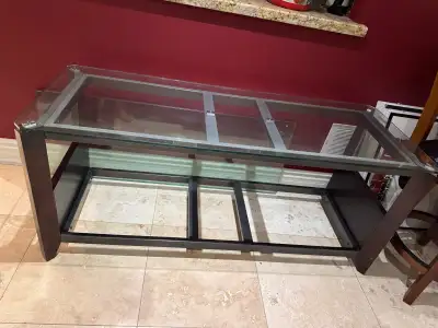 Glass and Wood Coffee Table, View more