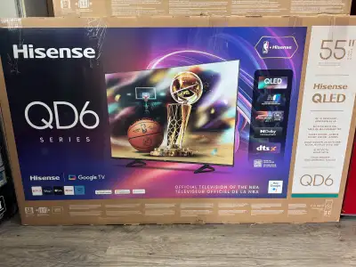 Découvrez une qualité d'image exceptionnelle avec le téléviseur Hisense QD6 de 55 pouces, neuf dans...