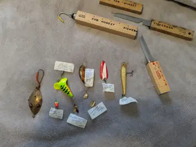 Fishing lures all vintage, View more
