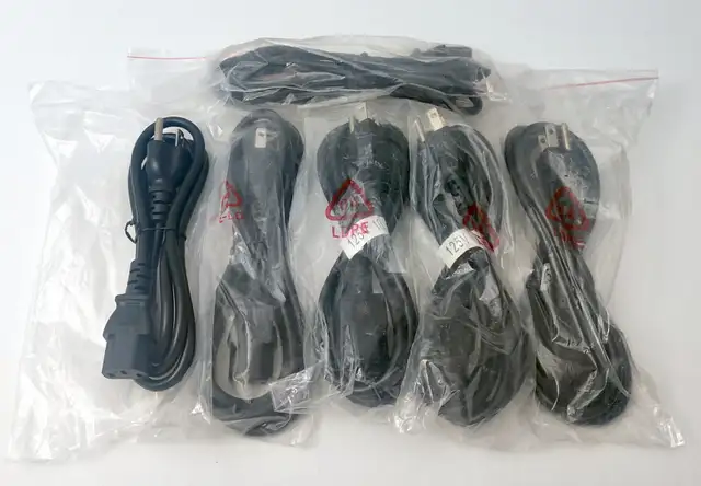 DESKTOP COMPUTER POWER CORDS - 6 PIECES NEW NEUF422963333804871680